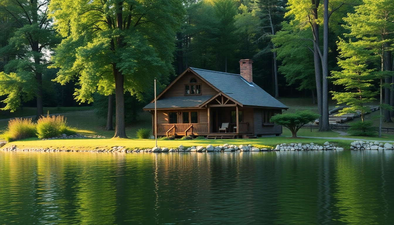 Experience the beauty of a lakeside retreat at lubie dom, featuring a stunning wooden house nestled in nature.