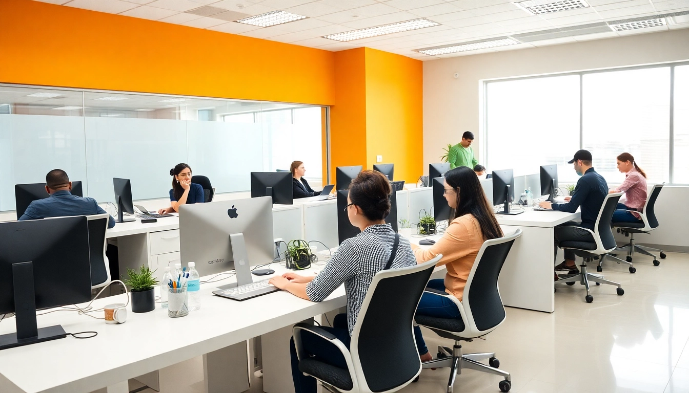 View modern call centers in Tijuana, Mexico, bustling with professional agents engaged in customer service.