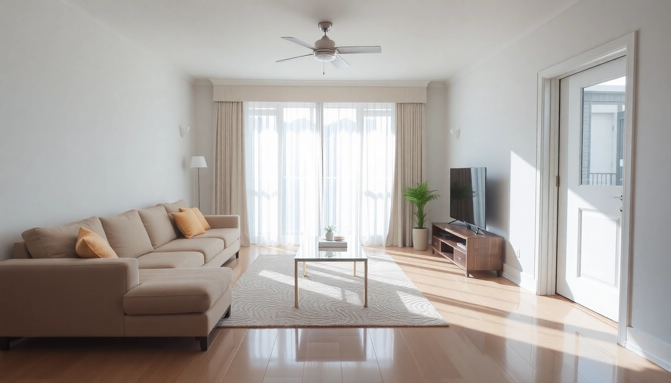 Transform your space with professional bond cleaning Brisbane services, highlighting a pristine and spacious living area.