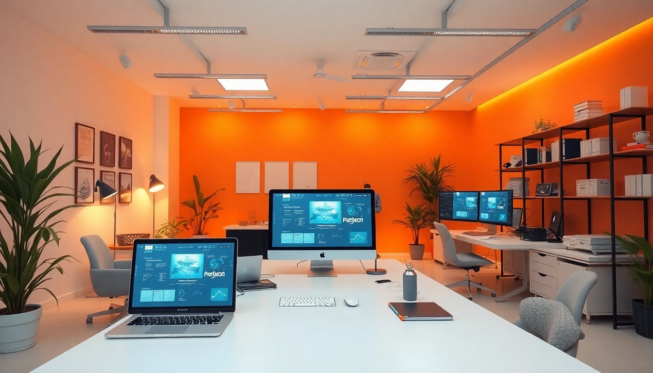 Showcasing professional website design Manchester services in a modern workspace with advanced tools.