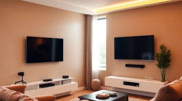 Experience professional installation with smarthomeguysphx mounting a TV elegantly in a modern living room.