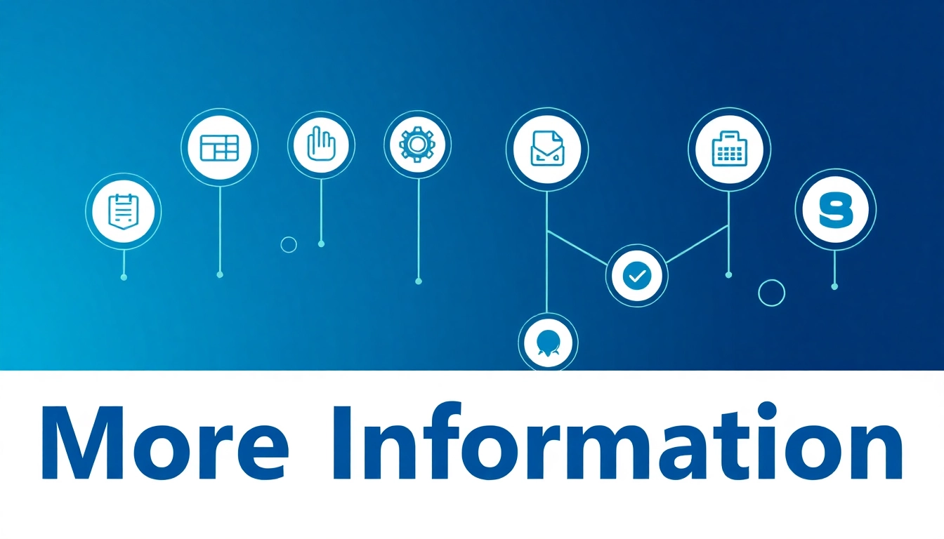 Get More Information from a stylish and informative graphic illustrating data interconnectivity.