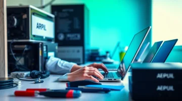 Riparazione computer settimo torinese, tecnico professionista ripara componenti in uno spazio luminoso.