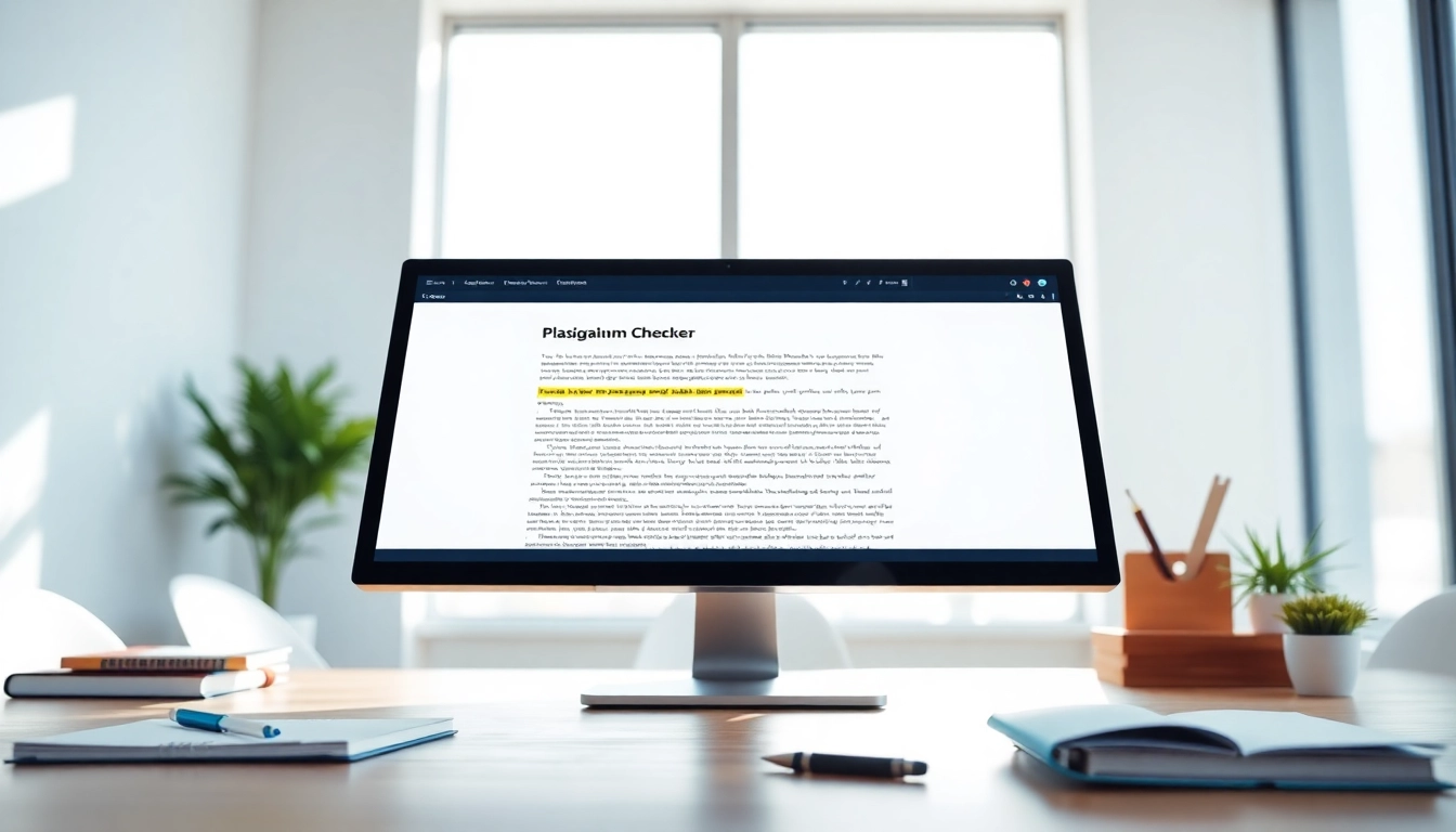 Using a plagiarism checker tool on a professional interface highlighting duplicate content.