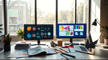 Reveal how AI design tools for businesses transform creativity and productivity in a designer's workspace.
