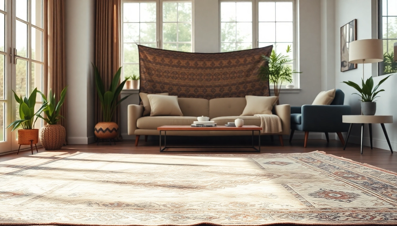 Showcase Labboho's vibrant Boujaad vintage rugs with intricate patterns in a cozy home setting.