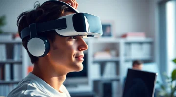 Experience the cutting-edge technology when you buy Apple Vision Pro in a modern workspace.