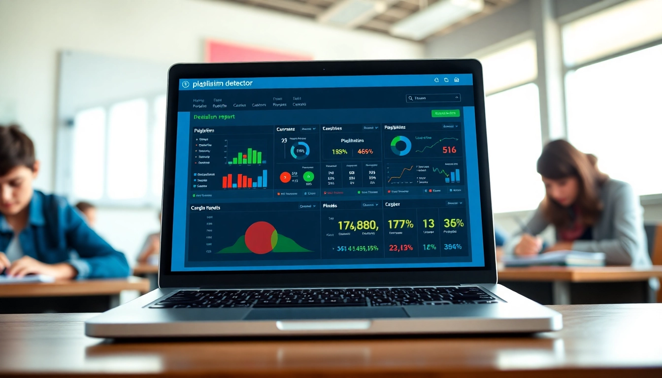Engaging plagiarism detector interface showcasing detailed content analysis and statistics.