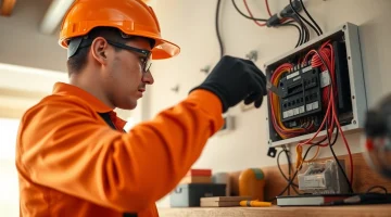 Electrician providing Electrical Service in a residential setting, highlighting safety and expertise.