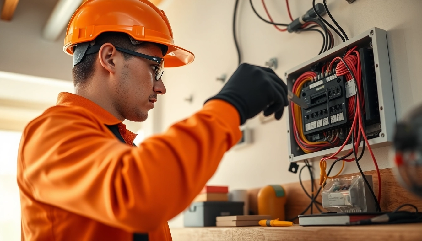 Electrician providing Electrical Service in a residential setting, highlighting safety and expertise.