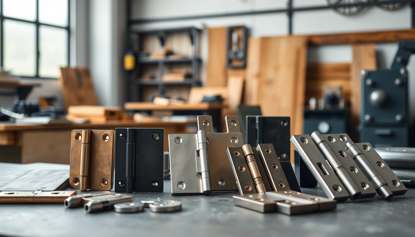 Showcase of premium door hinges by a leading Door Hinges Manufacturer, emphasizing quality and variety.