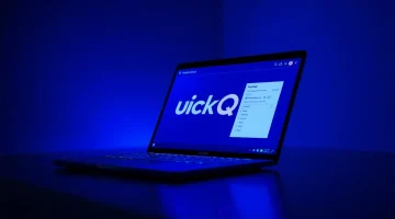 Download the quickq电脑版下载 software on a sleek laptop with an engaging user interface.
