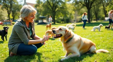 Training session for dog training Irvine with a professional trainer using positive reinforcement.