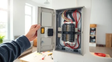 Installing an Electrical Panel Clearwater with clear wiring layout and professional tools.