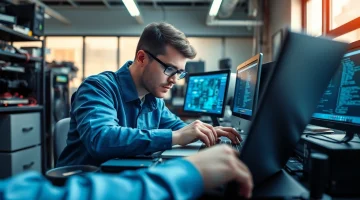 Providing expert computer repair services in a professional workshop environment.
