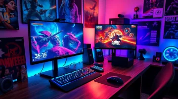 Mendaftar untuk daftar batman138 dalam suasana gaming modern dengan pencahayaan RGB yang cerah.