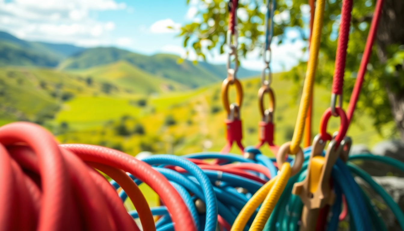 Engaging ZIP WIRE KITS showcased against a scenic outdoor backdrop.