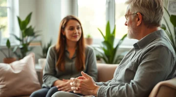 Empathetic therapist assisting a client in addressing healing trauma during a counseling session.